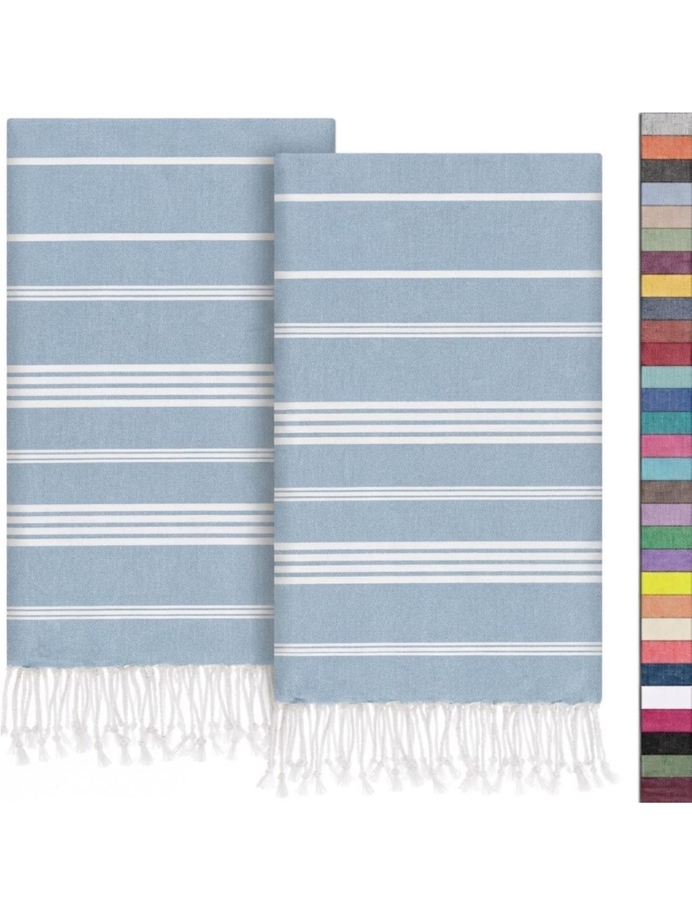Turkish Hand Towels - Set of 2 | 18" x 30" Decorative Boho hand towels dish